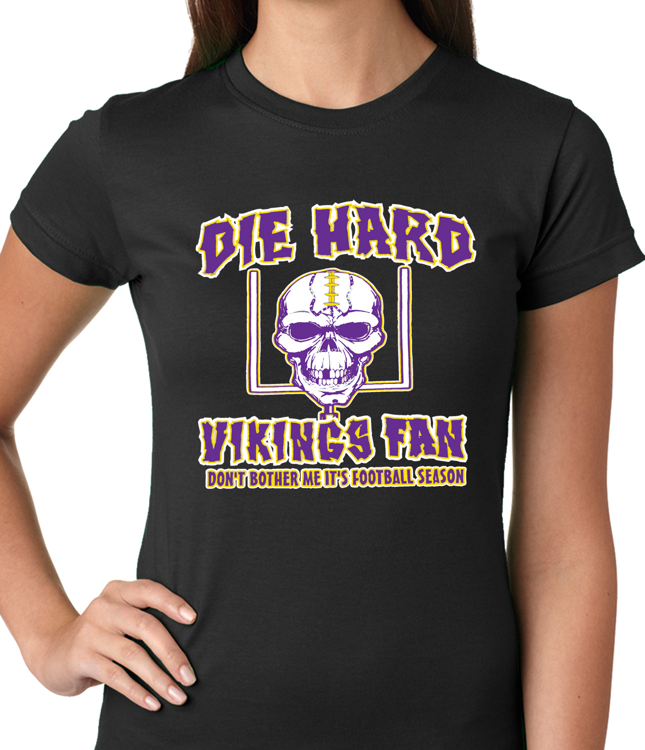 Die Hard Vikings Football Fan Girls T-shirt