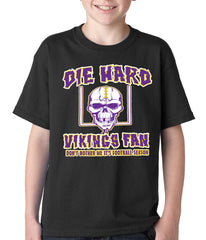 Die Hard Vikings Football Fan Kids T-shirt