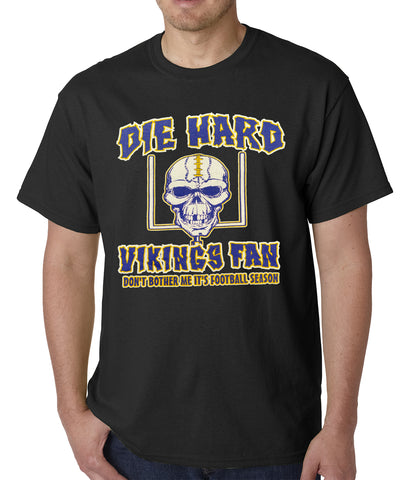 Die Hard Vikings Football Fan Mens T-shirt