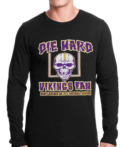 Die Hard Vikings Football Fan Thermal Shirt