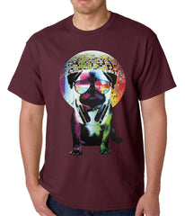 Disco Pug Mens T-shirt