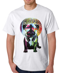 Disco Pug Mens T-shirt