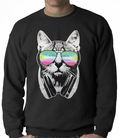 DJ Cat Adult Crewneck