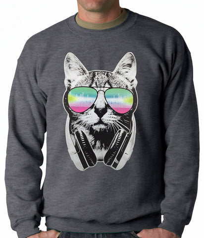 DJ Cat Adult Crewneck