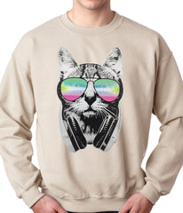 DJ Cat Adult Crewneck