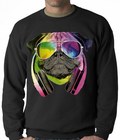 DJ Pug Adult Crewneck