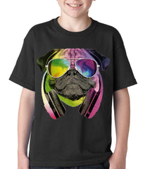 DJ Pug Kids T-shirt Brown