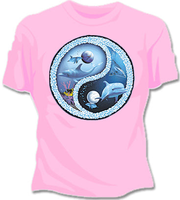 Dolphin Ying Yang Girls T-Shirt