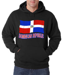 Dominican Republic Vintage Flag Adult Hoodie