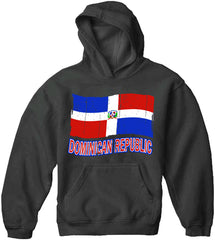 Dominican Republic Vintage Flag Adult Hoodie