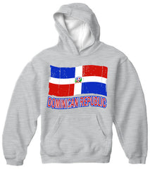 Dominican Republic Vintage Flag Adult Hoodie