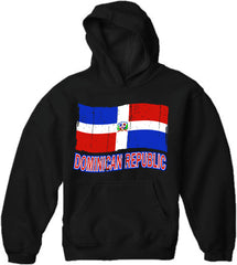 Dominican Republic Vintage Flag Adult Hoodie