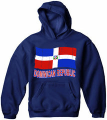 Dominican Republic Vintage Flag Adult Hoodie