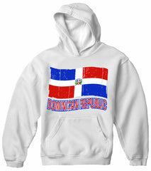 Dominican Republic Vintage Flag Adult Hoodie