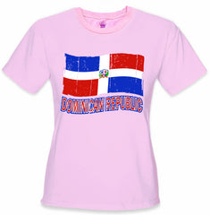 Dominican Republic Vintage Flag Girl's T-Shirt