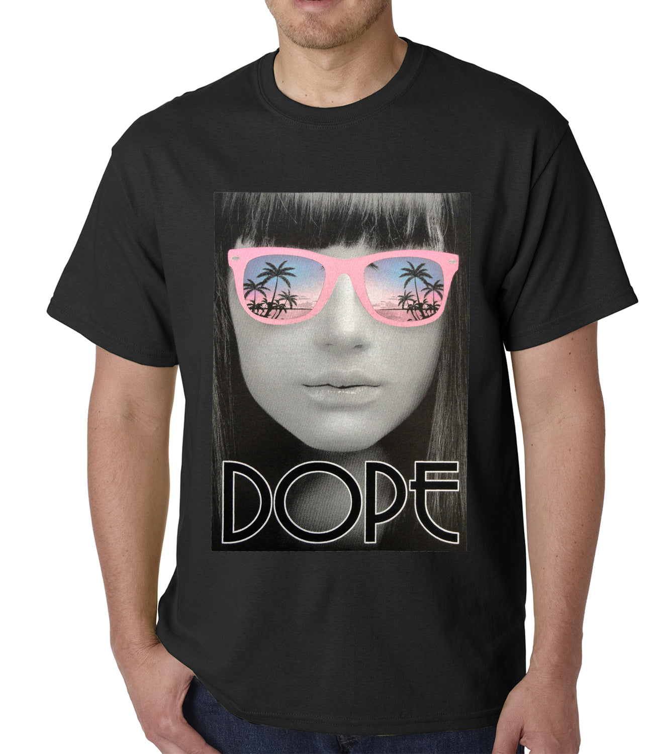 Dope Palm Tree Glasses Mens T-shirt