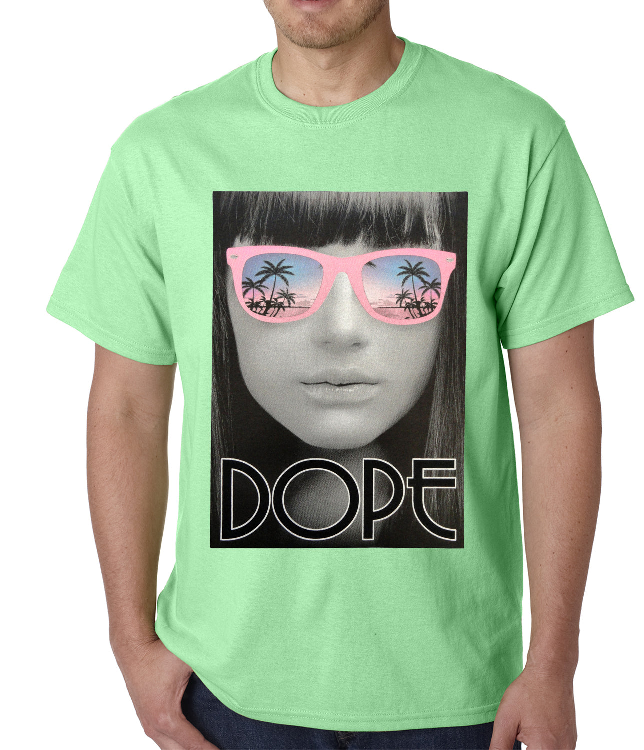 Dope Palm Tree Glasses Mens T-shirt