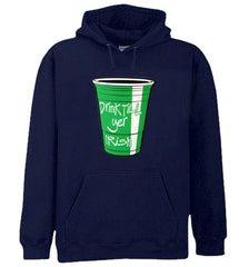 Drink Till Yer Irish Green Cup Adult Hoodie