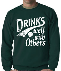 Drinks Well With Other Irish St. Patrick's Day Crewneck