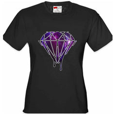 Dripping Purple Galaxy Diamond Girl's T-Shirt