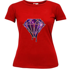 Dripping Purple Galaxy Diamond Girl's T-Shirt