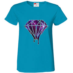 Dripping Purple Galaxy Diamond Girl's T-Shirt