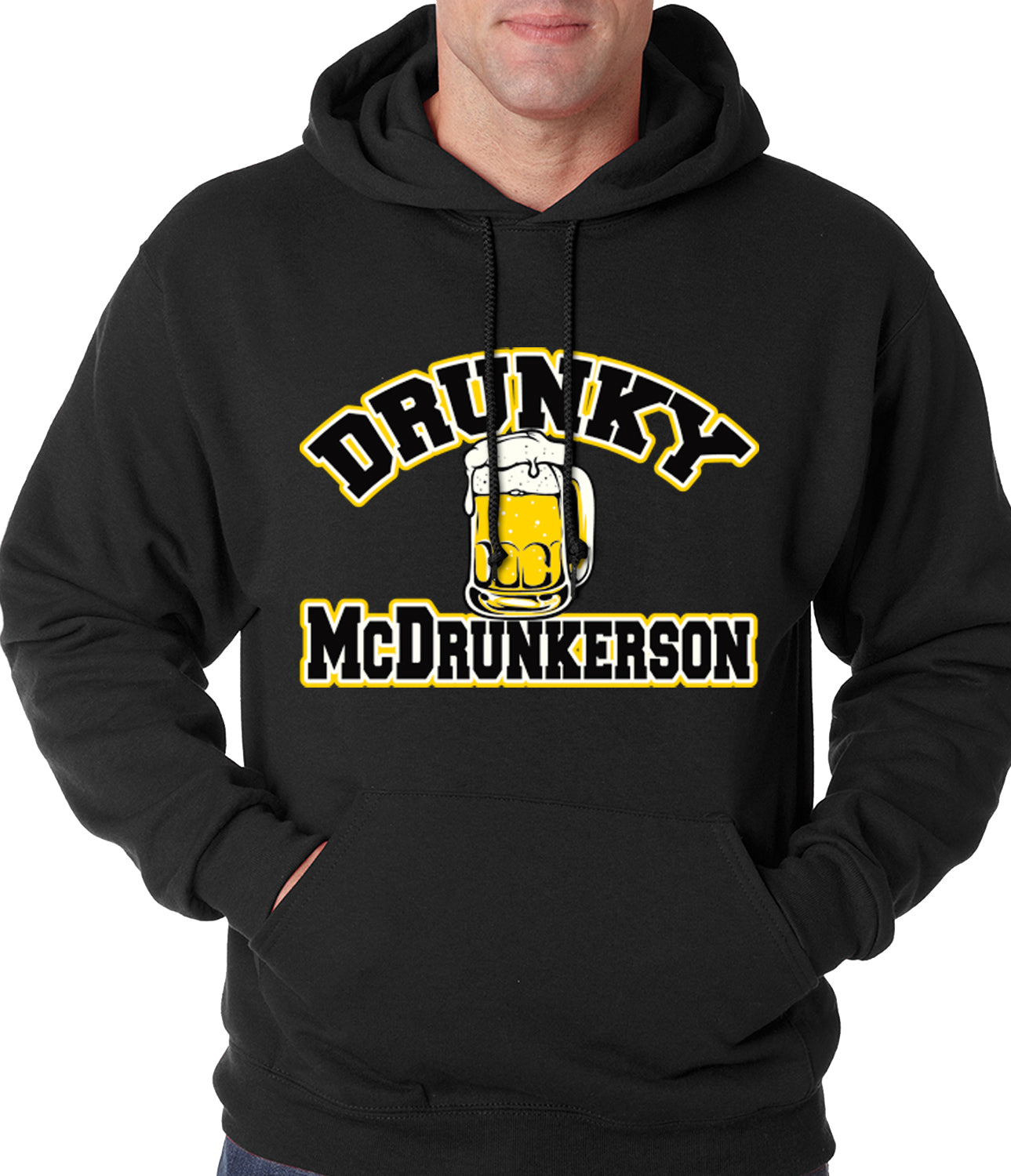 Drunky McDrunkerson Funny Adult Hoodie