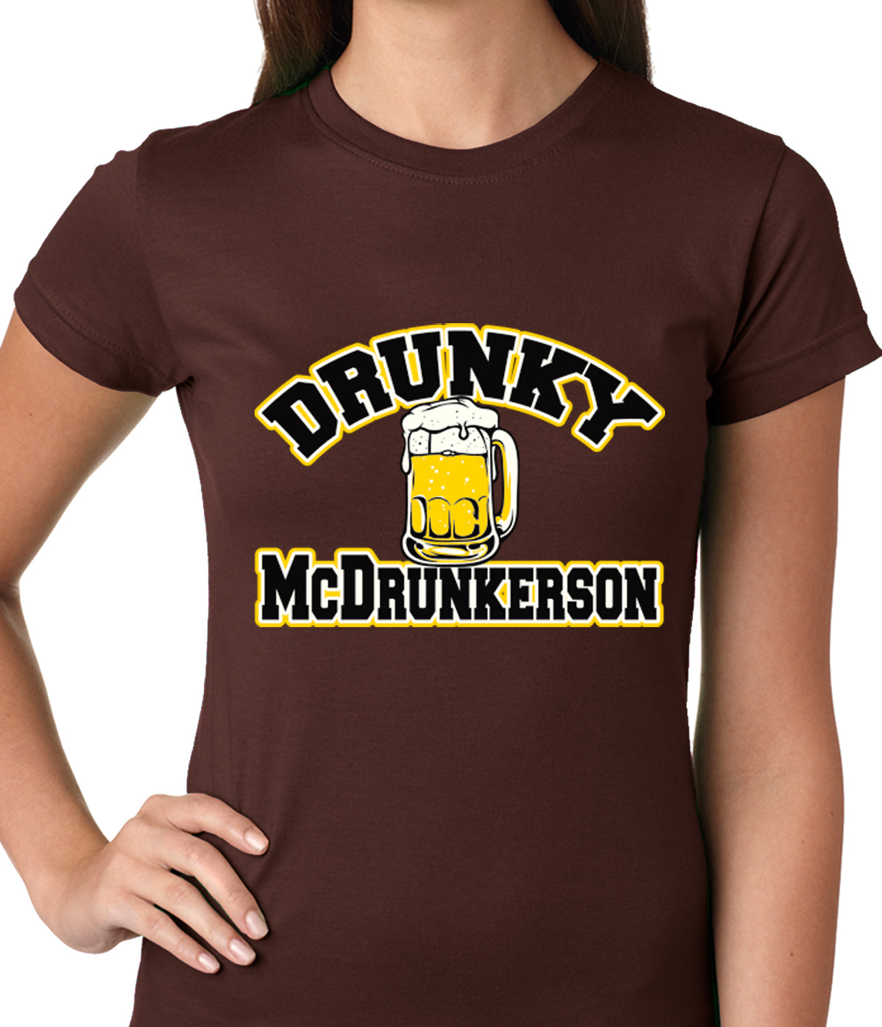Drunky McDrunkerson Funny Ladies T-shirt