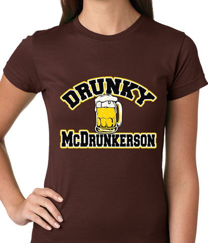 Drunky McDrunkerson Funny Ladies T-shirt