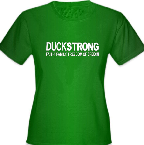DuckStrong Faith, Family, Freedom Of Speech Girl's T-Shirt –
