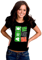 Eat Drink and Be Irish Girl's T-Shirt