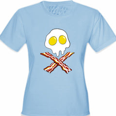 Eggs Bacon Skull Girl's T-Shirt