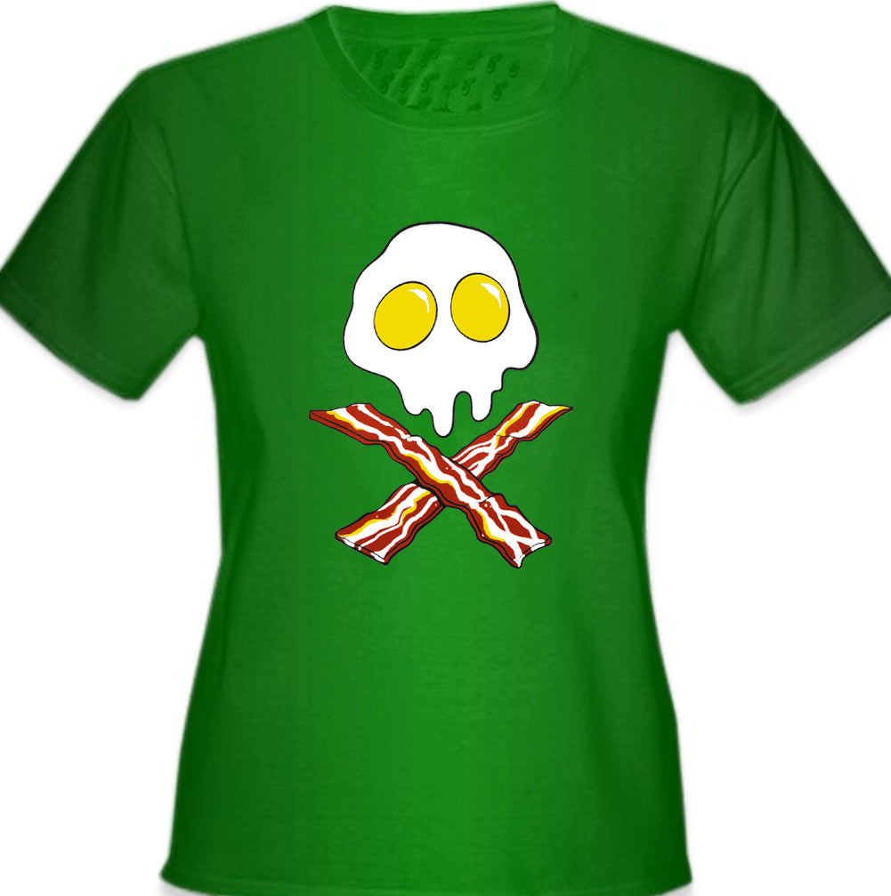 Eggs Bacon Skull Girl's T-Shirt