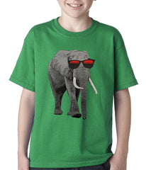 Elephant Wearing Sunglasses Kids T-shirt