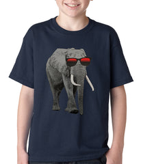 Elephant Wearing Sunglasses Kids T-shirt