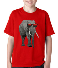 Elephant Wearing Sunglasses Kids T-shirt