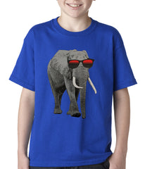 Elephant Wearing Sunglasses Kids T-shirt