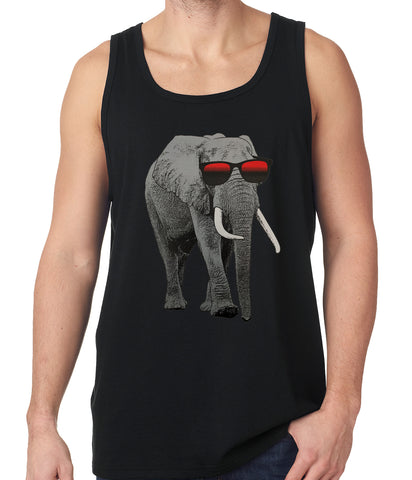 Elephant Wearing Sunglasses Tank Top