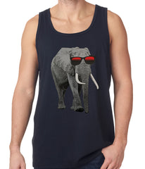 Elephant Wearing Sunglasses Tank Top