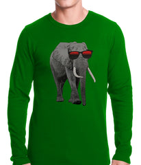 Elephant Wearing Sunglasses Thermal Shirt