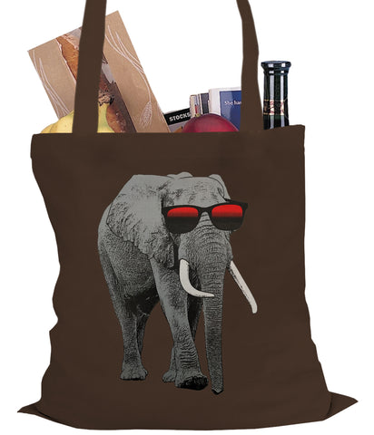 Elephant Wearing Sunglasses Tote Bag