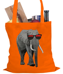 Elephant Wearing Sunglasses Tote Bag