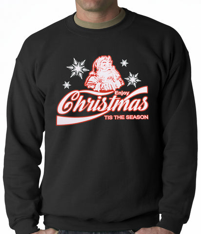 Enjoy Christmas Tis The Season Adult Crewneck