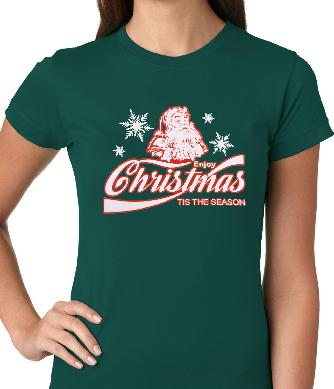 Enjoy Christmas Tis The Season Ladies T-shirt