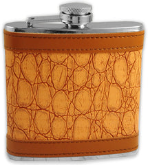 Exotic Leathers 6 oz. Hip Flask