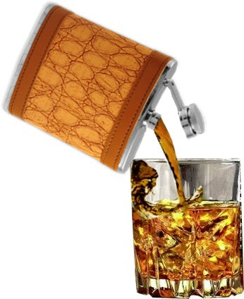 Exotic Leathers 6 oz. Hip Flask
