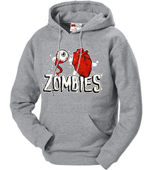 Eye Heart Zombies Adult Hoodie