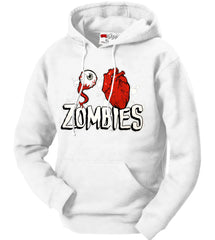 Eye Heart Zombies Adult Hoodie