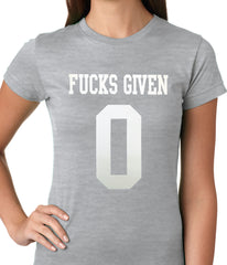 F*cks Given 0 Ladies T-shirt