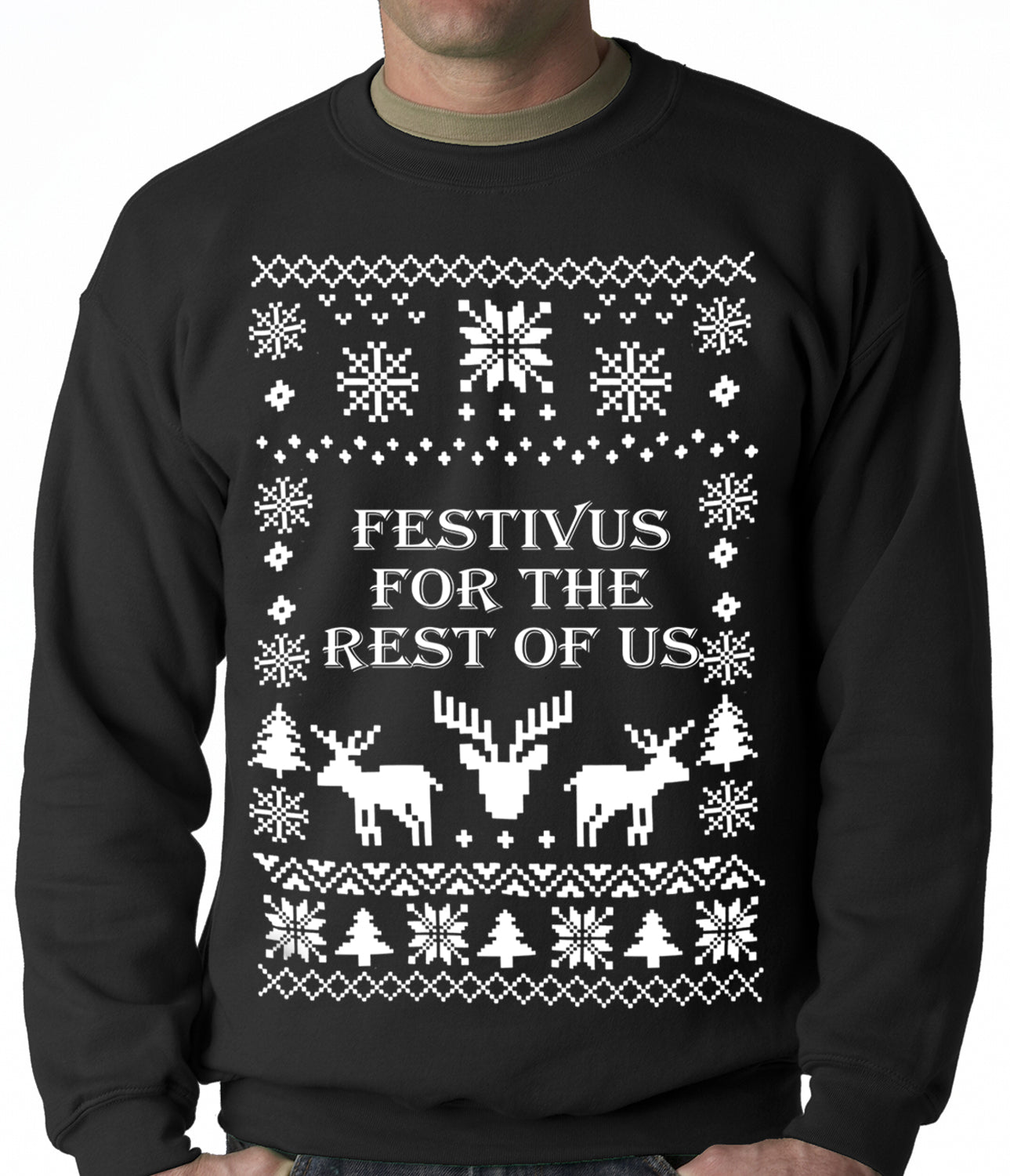 Festivus Ugly Christmas Sweater Crewneck Sweatshirt